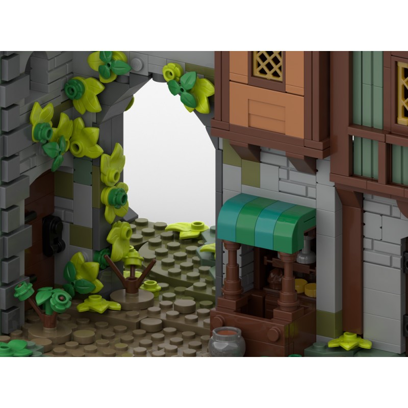 GOBRICKS MOC 201605 Medieval Market Street - YWOBB