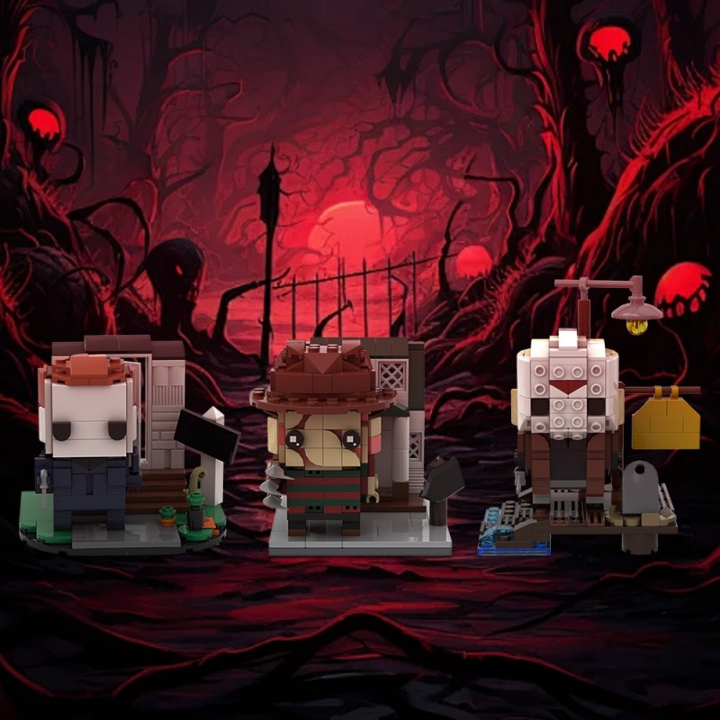 GOBRICKS MOC A0652 Halloween Friday the 13th A Nightmare on Elm Street - YWOBB