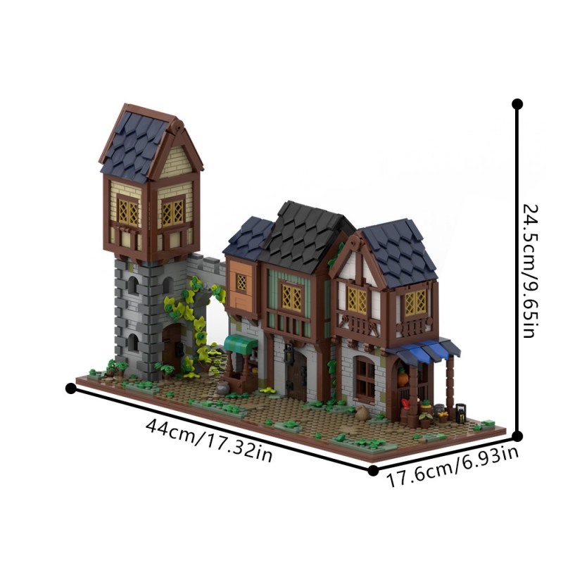 GOBRICKS MOC 201605 Medieval Market Street - YWOBB