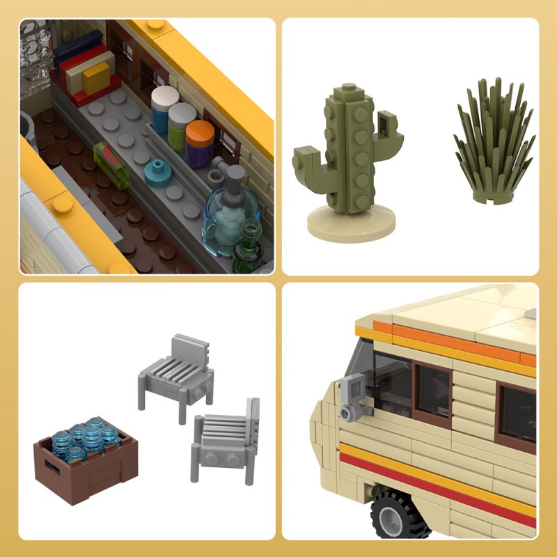 GOBRICKS MOC A0630 Breaking Bad RV Small Edition - YWOBB
