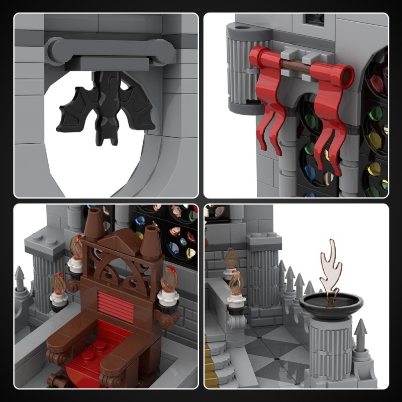 GOBRICKS MOC 196572 Strahd's Throne Room - YWOBB