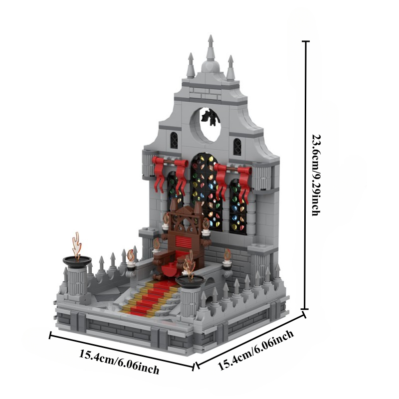GOBRICKS MOC 196572 Strahd's Throne Room - YWOBB