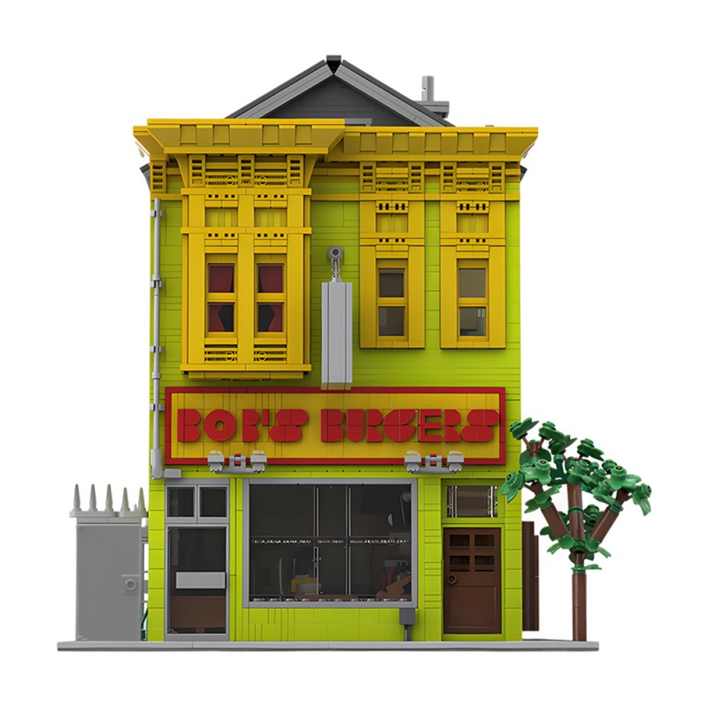 GOBRICKS MOC 186048 Bob's Burgers house - YWOBB