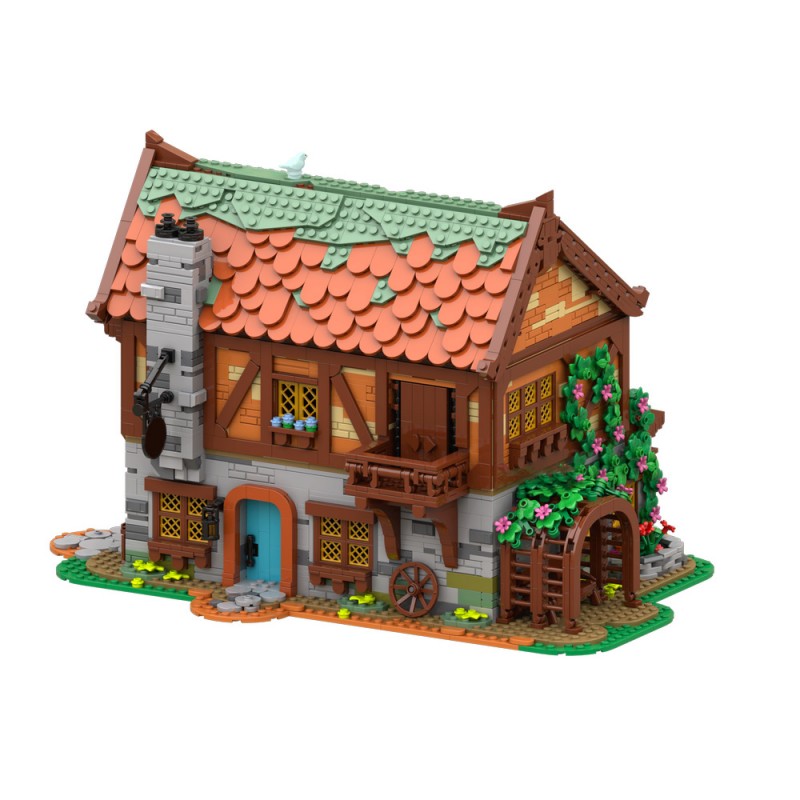 GOBRICKS MOC 189669 Medieval Joiner's Workshop - YWOBB