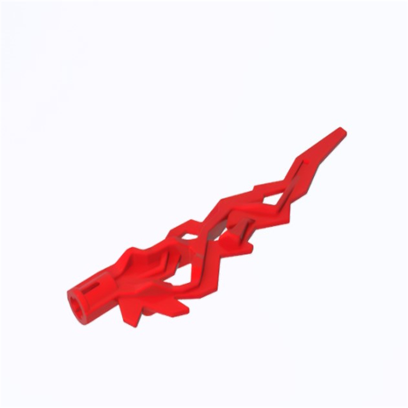GOBRICKS GDS-90302 Hero Factory Weapon Accessory Flame Lightning Bolt with Axle Hole - YWOBB