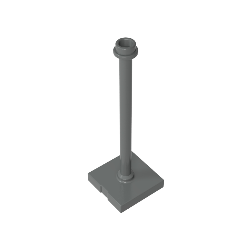 GOBRICKS GDS-90369 Support 2 x 2 x 5 Bar on Tile Base with Hollow Stud and Stop Ring - YWOBB