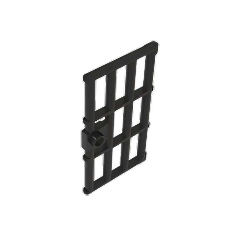 GOBRICKS GDS-90431 Door 1 x 4 x 6 Barred with Stud Handle - YWOBB