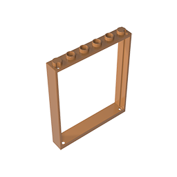 GOBRICKS GDS-90443 Window 1 x 6 x 6 Flat Front - YWOBB