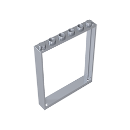GOBRICKS GDS-90443 Window 1 x 6 x 6 Flat Front - YWOBB