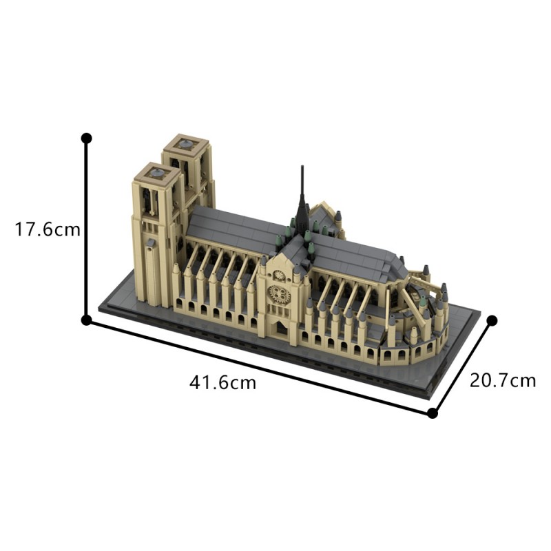 GOBRICKS MOC A1755 Notre Dame Cathedral - YWOBB