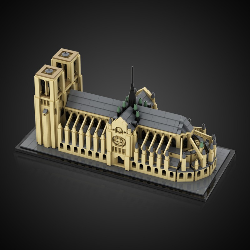 GOBRICKS MOC A1755 Notre Dame Cathedral - YWOBB