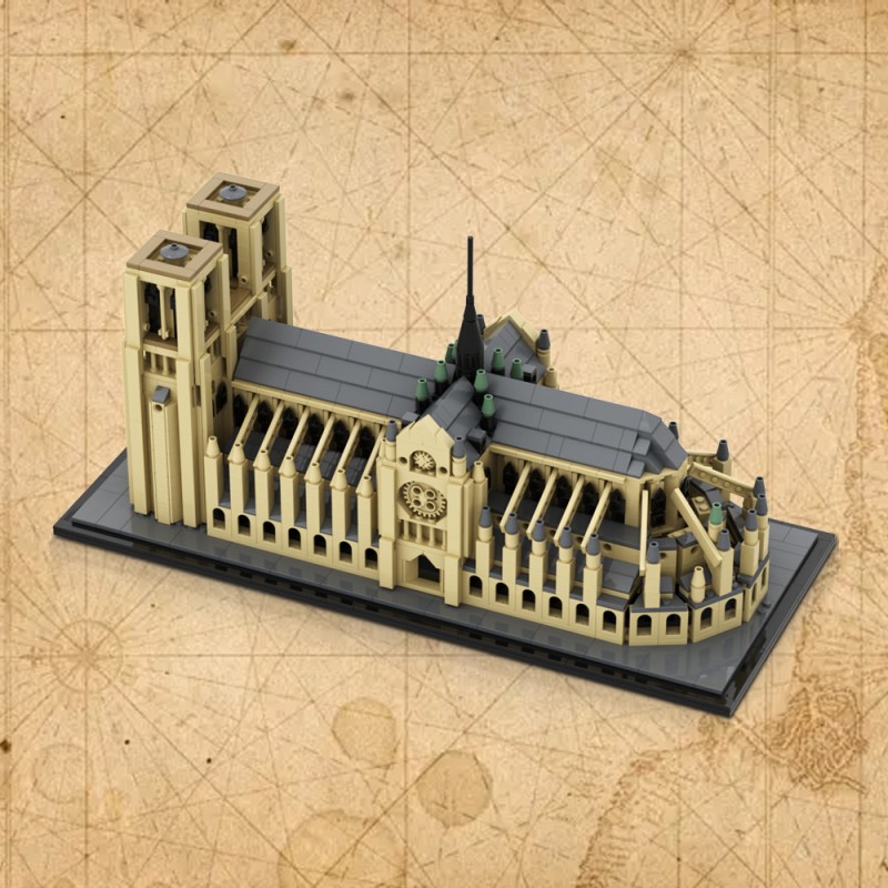 GOBRICKS MOC A1755 Notre Dame Cathedral - YWOBB