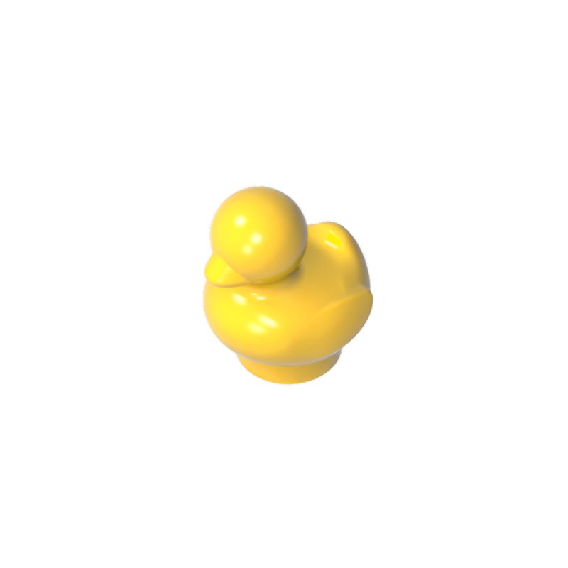 GOBRICKS GDS-90498 Duckling with Molded Orange Beak Pattern - YWOBB