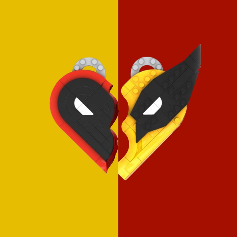 GOBRICKS MOC 183939 Deadpool & Wolverine Friendship Necklace - YWOBB