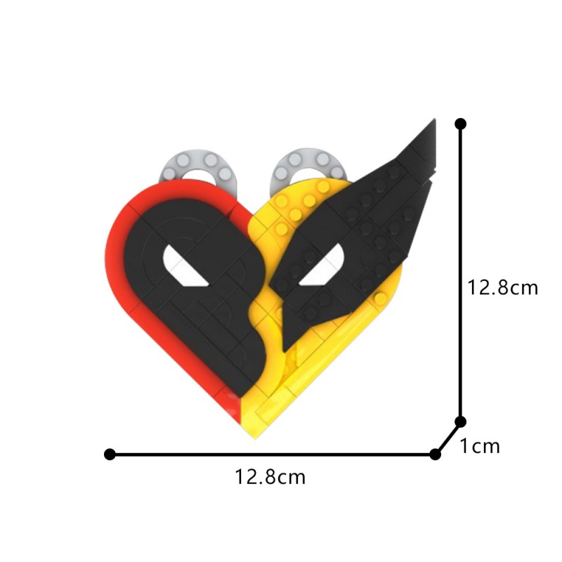 GOBRICKS MOC 183939 Deadpool & Wolverine Friendship Necklace - YWOBB