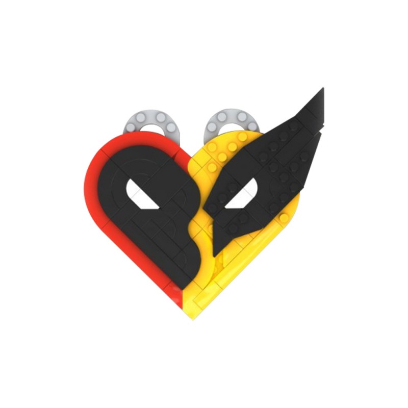 GOBRICKS MOC 183939 Deadpool & Wolverine Friendship Necklace - YWOBB