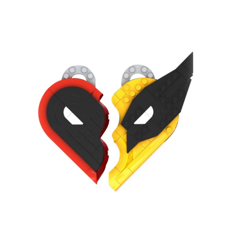 GOBRICKS MOC 183939 Deadpool & Wolverine Friendship Necklace - YWOBB