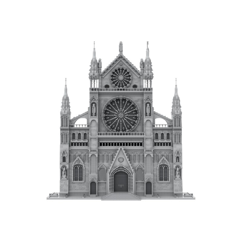 GOBRICKS MOC 199891 Gothic Cathedral Facade - YWOBB