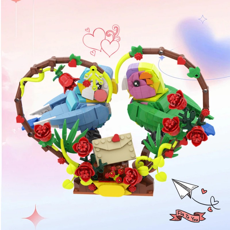 GOBRICKS MOC A1751 Lovebirds - YWOBB