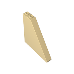 GOBRICKS GDS-M230 Slope 55 6 x 1 x 5 without Bottom Stud Holders - YWOBB