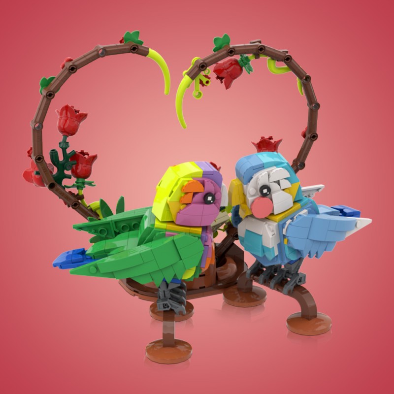 GOBRICKS MOC A1751 Lovebirds - YWOBB