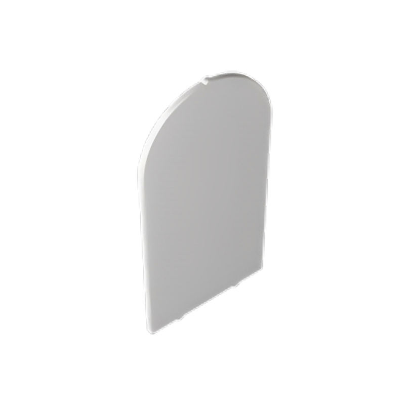 GOBRICKS GDS-90450 Glass for Door Frame 1 x 6 x 7 Arched with Notches and Rounded Pillars - YWOBB