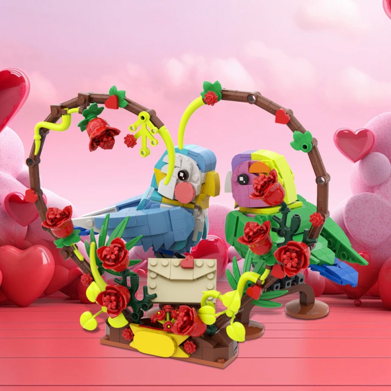 GOBRICKS MOC A1751 Lovebirds - YWOBB