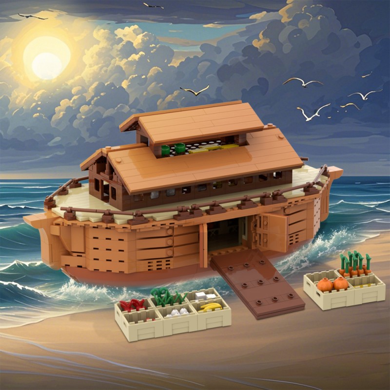 GOBRICKS MOC A1793Y01 Noah's Ark - YWOBB