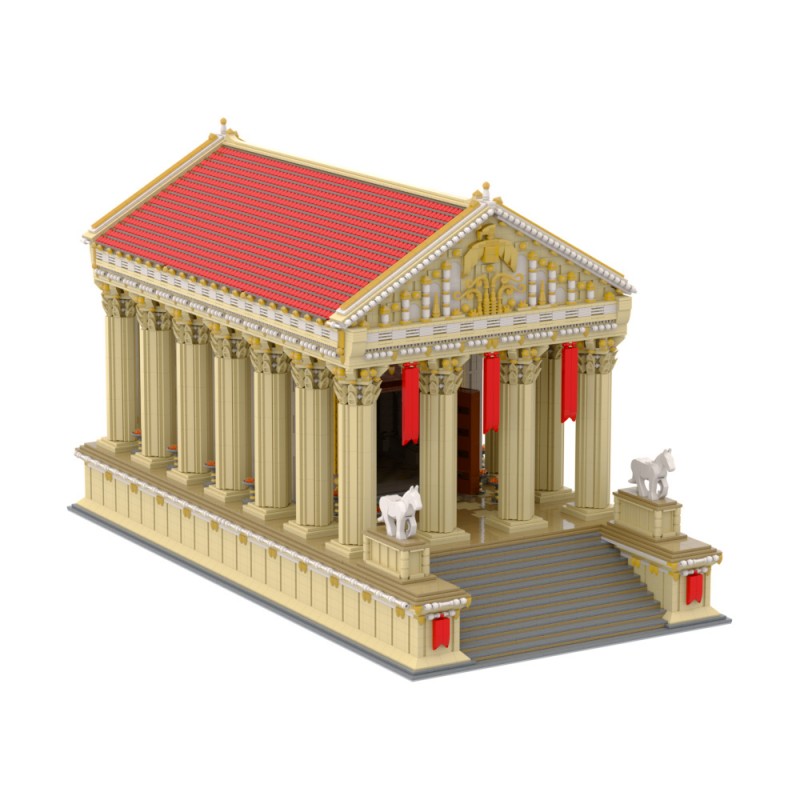 GOBRICKS MOC A1769 Ancient Roman Temple - YWOBB