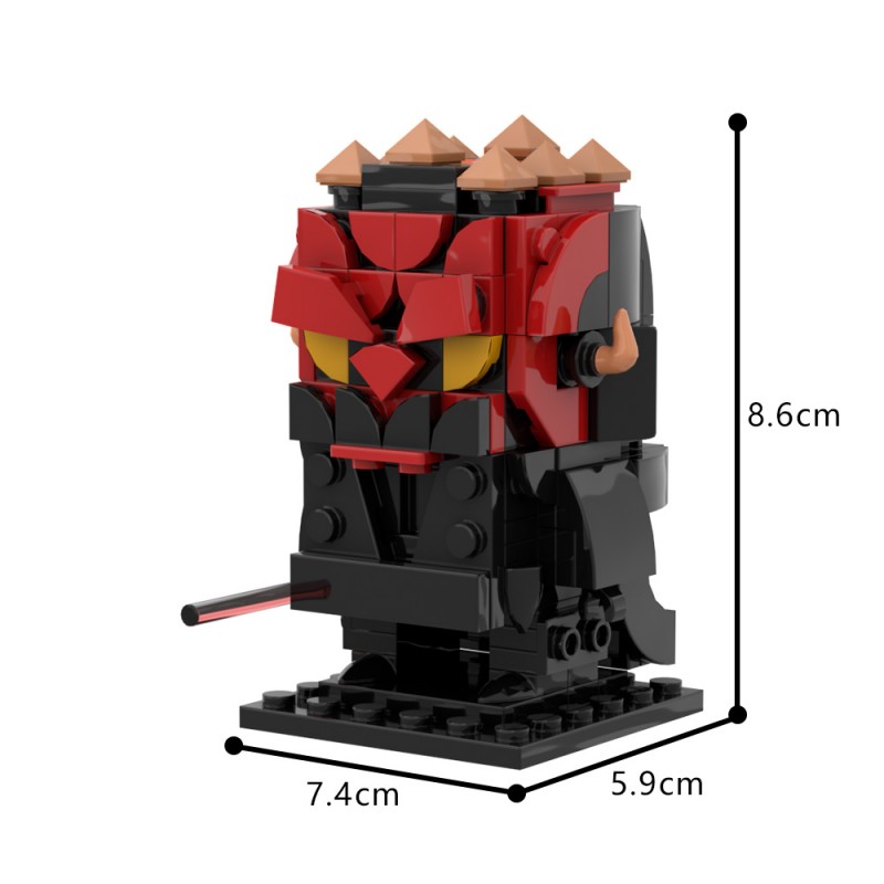 GOBRICKS MOC A1771 Darth Maul BrickHeadz - YWOBB