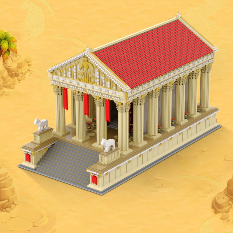 GOBRICKS MOC A1769 Ancient Roman Temple - YWOBB
