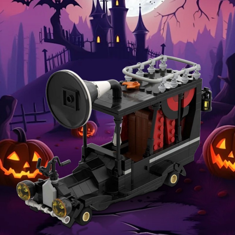 GOBRICKS MOC 194484 The nightmare before Christmas - Mayor's car - YWOBB