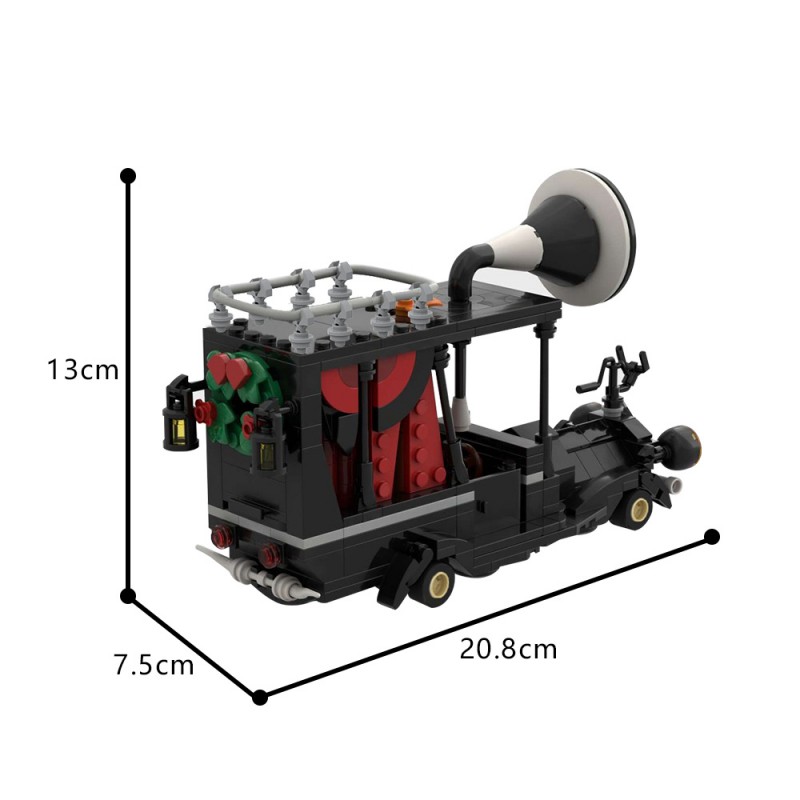 GOBRICKS MOC 194484 The nightmare before Christmas - Mayor's car - YWOBB