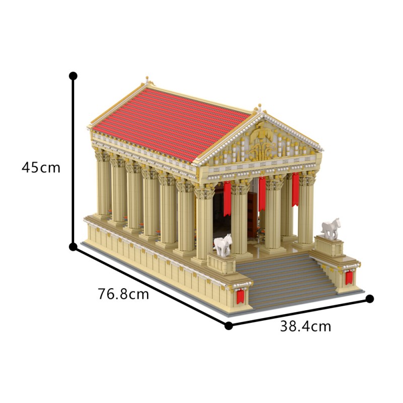 GOBRICKS MOC A1769 Ancient Roman Temple - YWOBB