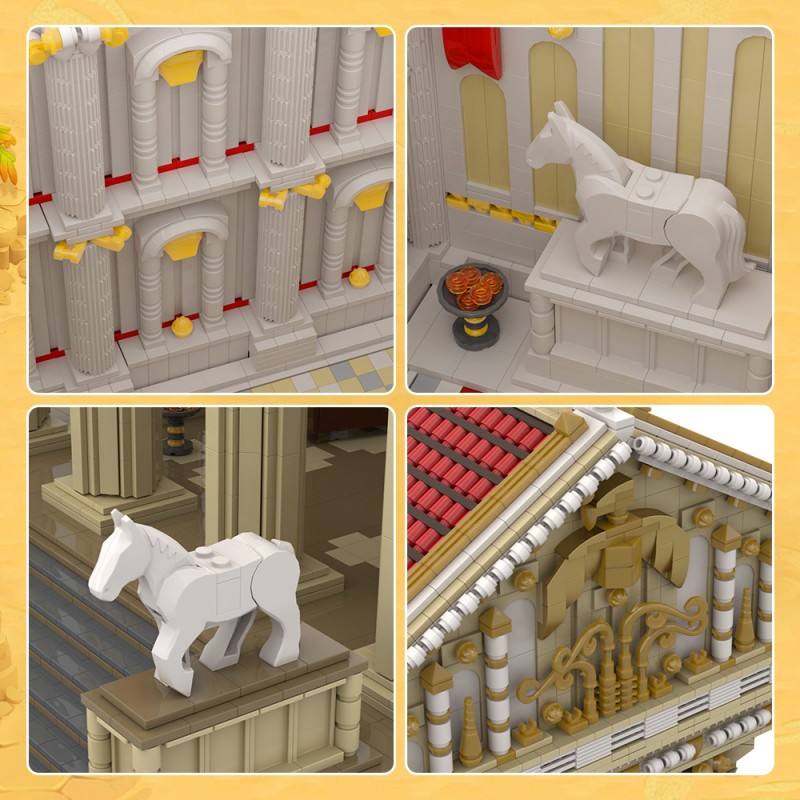 GOBRICKS MOC A1769 Ancient Roman Temple - YWOBB
