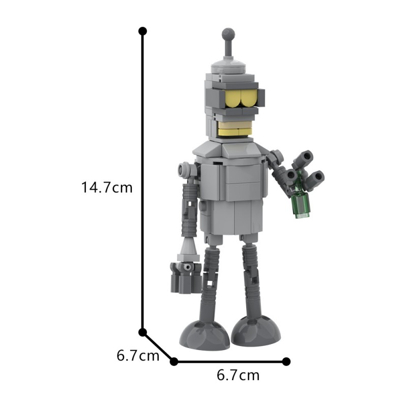 GOBRICKS MOC A1773 Futurama Bender - YWOBB