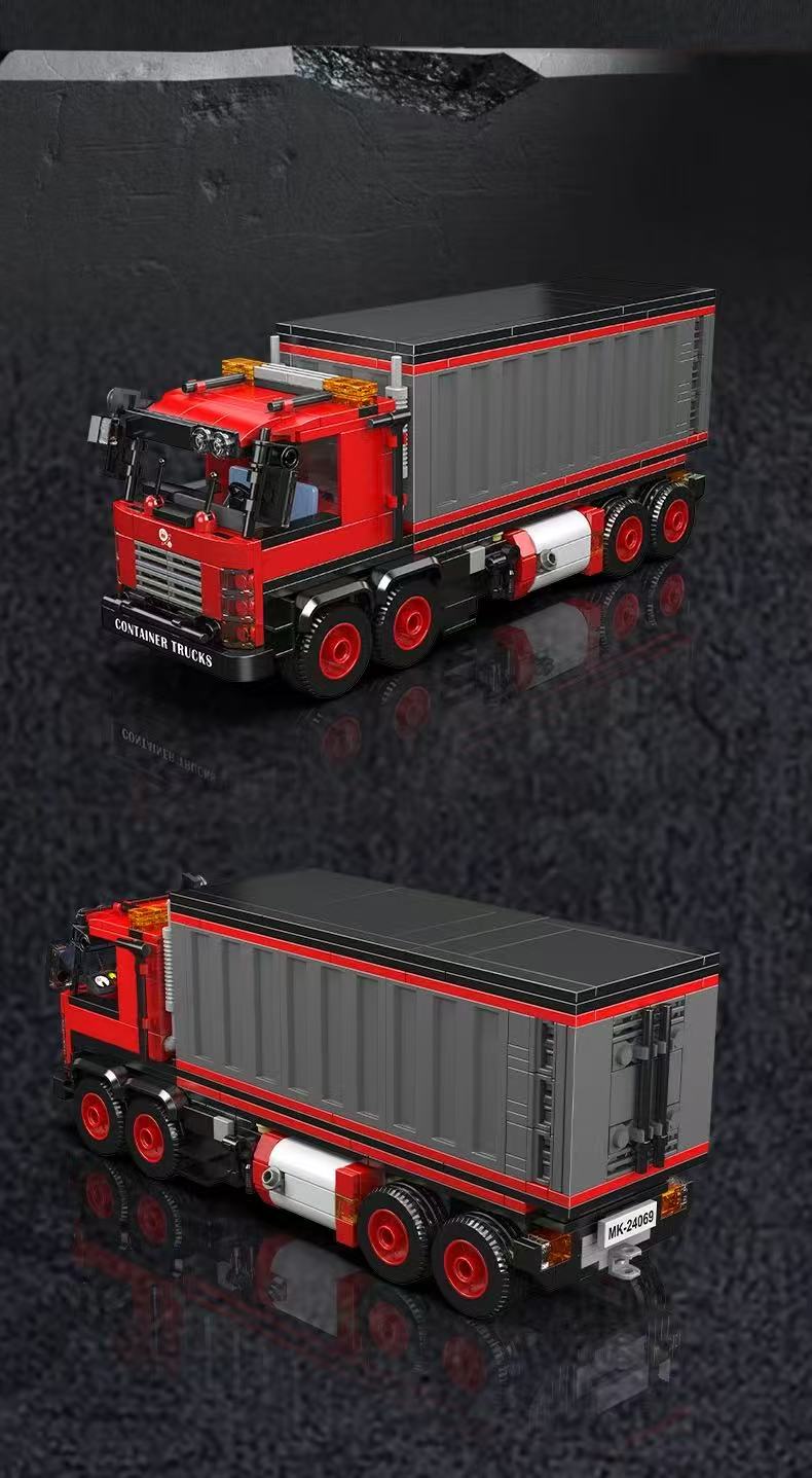 Mould King 24069 Red Container Truck - YWOBB