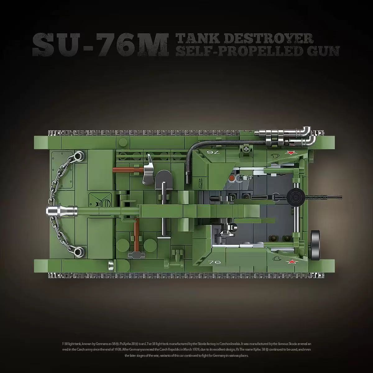 Quan Guan 100296 SU-76M Tank Destroyer Self-Propelled Gun - YWOBB