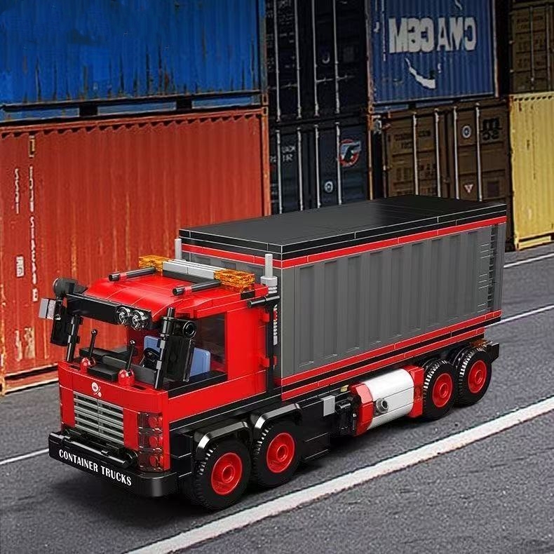 Mould King 24069 Red Container Truck - YWOBB