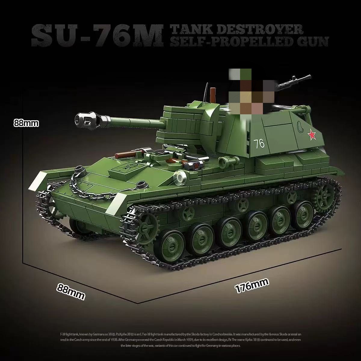 Quan Guan 100296 SU-76M Tank Destroyer Self-Propelled Gun - YWOBB