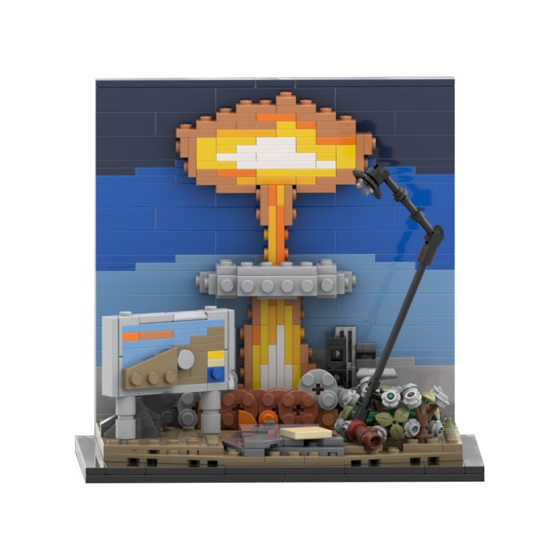 GOBRICKS MOC 193637 Fallout Nuclear Blast Diorama - YWOBB