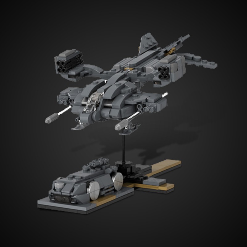 GOBRICKS MOC 201904 Micro Size UD-4L Cheyenne Dropship(Landing position)with Nano M577 APC - YWOBB