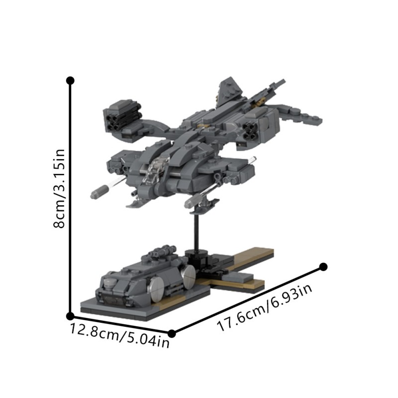 GOBRICKS MOC 201904 Micro Size UD-4L Cheyenne Dropship(Landing position)with Nano M577 APC - YWOBB
