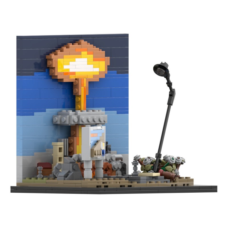 GOBRICKS MOC 193637 Fallout Nuclear Blast Diorama - YWOBB