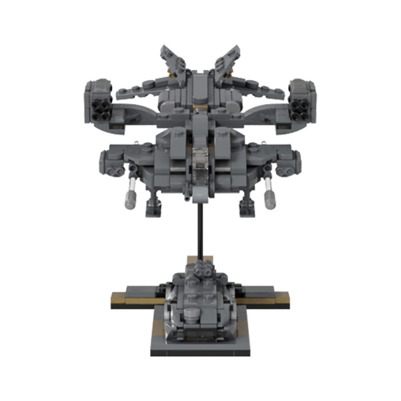 GOBRICKS MOC 201904 Micro Size UD-4L Cheyenne Dropship(Landing position)with Nano M577 APC - YWOBB