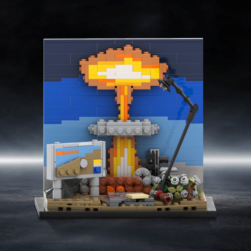 GOBRICKS MOC 193637 Fallout Nuclear Blast Diorama - YWOBB