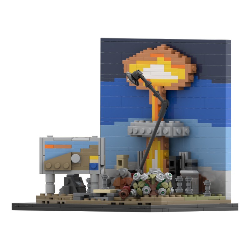 GOBRICKS MOC 193637 Fallout Nuclear Blast Diorama - YWOBB