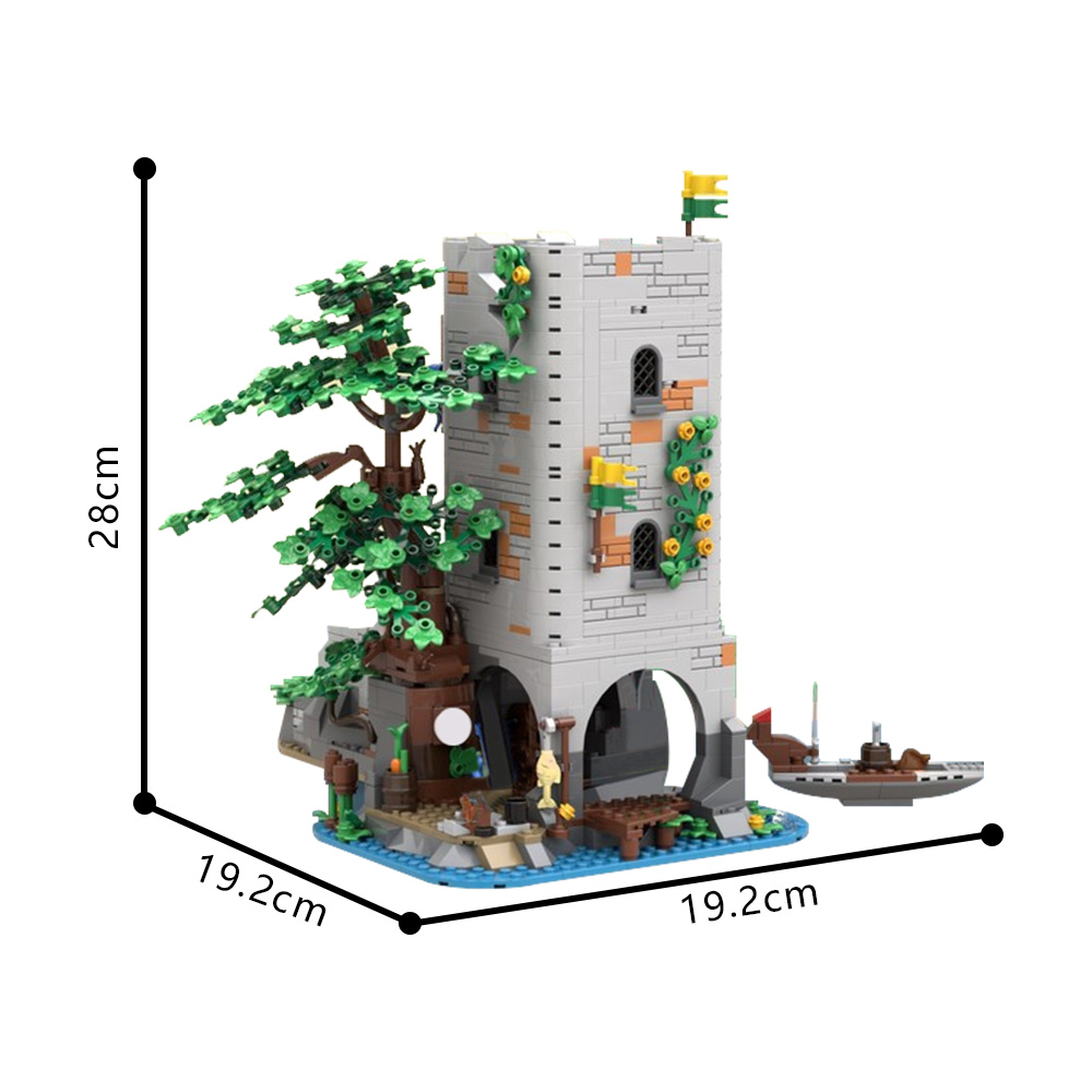 GOBRICKS MOC 194596 Forestmen River Fortress - YWOBB