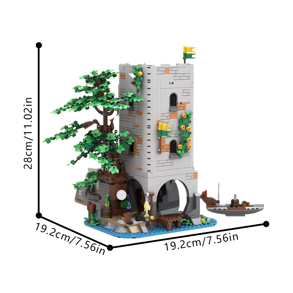 GOBRICKS MOC 194596 Forestmen River Fortress - YWOBB