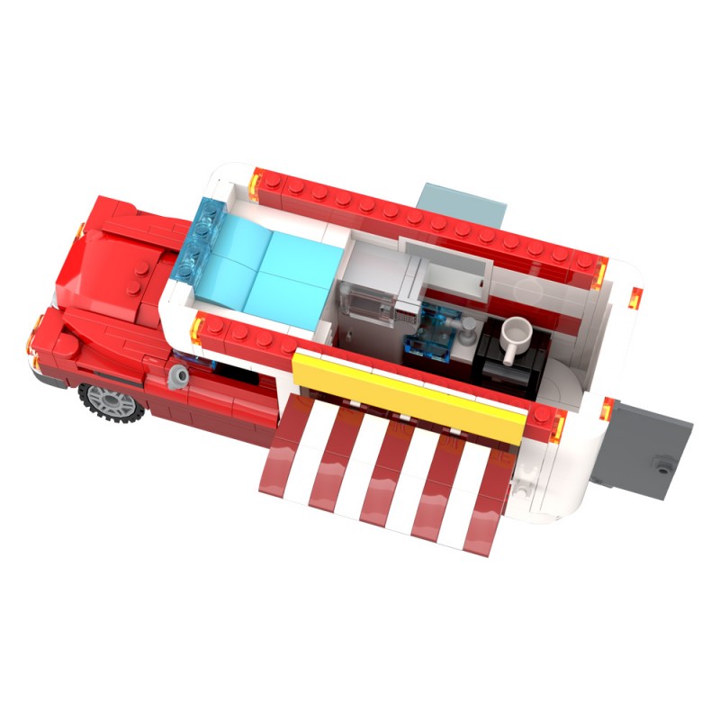 GOBRICKS MOC 201043 Chevrolet Apache Food Truck - YWOBB
